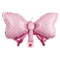 Pink bow foil balloon with white polka dots for party and festival decoration - Pink