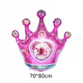 Globo de corona rosa con corazones y gemas para decoración de fiestas, de 70x80cm - Corona Grande / Rosa