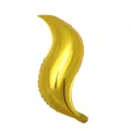 Gouden S-vormige folieballon met metallic glans voor bruiloften en feestelijke decoratie - 18 Inch S-Vorm / Goud