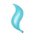 Blauwe S-vormige aluminiumfolie ballon voor bruiloft en feestdecoraties met glanzende afwerking - 18 Inch S-Vorm / Lichtblauw