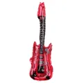Rode elektrische gitaar folieballon met Rock 'n' Roll print voor muziekfeest decor - Rood