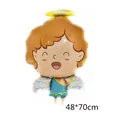 Globo de papel de aluminio de ángel para fiestas de cumpleaños tamaño de 48x70cm - Ángel / Azul