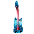 Palloncino a forma di chitarra blu con testo Rock n Roll e note su sfondo bianco puro - Blu
