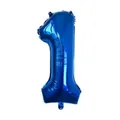 32-inch metallic blue number 1 foil balloon for birthday and party decorations - Number 1 / Blue