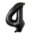32-inch black slim number 4 foil balloon for birthday party and event decoration - Number 4 / Black