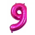 Slim 32-inch rose red number 9 aluminum foil balloon for birthday party decor - Number 9 / Rose Red