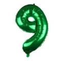 32-inch metallic emerald green number 9 foil balloon for birthday party decorations - Number 9 / Green