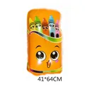 Globo de papel de aluminio caja de crayones para fiesta escolar, naranja, 41x64cm - Forma de Caja de Crayones