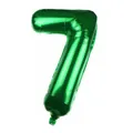 Metallic vibrant green number 7 foil balloon for birthday party decorations - Number 7 / Green