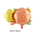 Vibrant sunflower and rose foil balloon 81x58cm for birthday party decoration - Orange