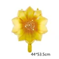Sunflower aluminum foil balloon for parties with glossy yellow petals, size 44x53.5cm - Yellow