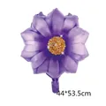 Purple sunflower aluminum foil balloon with orange core for party decor, 44x53.5cm - Purple