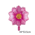 Pink sunflower aluminum foil balloon with golden center, decorative party size 44x53.5cm - Pink