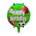 Πράσινο αθλητικό μπαλόνι αλουμινίου Happy Birthday για διακόσμηση πάρτι μπέιζμπολ - Πράσινη Αθλητική Μπάλα - Happy Birthday