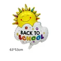 Smiley sun and cloud Back to School foil balloon decoration, size 63x53cm - Sun And Cloud Style