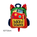 Colorful owl backpack foil balloon for school decorations with back to school text - New Backpack Shape