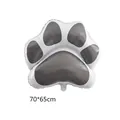 Cartoon dog paw print aluminum foil balloon for birthday party decorations 70x65cm - Gray Paw Style (A)