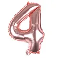 16-Zoll Folienballon Nummer 4 in Roségold für Geburtstagsfeiern und Dekorationen - Roségold 4