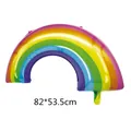 Large rainbow foil balloon for birthday parties and wedding decorations, 82x53.5 cm size - Rainbow