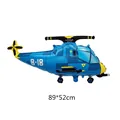 Blue helicopter foil balloon with 8-18 print for birthday parties, size 89x52cm - Blue Helicopter