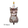 Ballon chat en aluminium pour décoration d'anniversaire, taille 75x36cm - Chat d'Anniversaire
