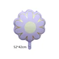 Globo de margarita en papel de aluminio lila con borde dorado y medida de 52x42cm - Morado