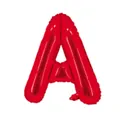 Ballon alphabet lettre A rouge métallisé pour décoration de fête et de mariage - Rouge A