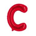 Ballon en aluminium rouge de 16 pouces en forme de lettre C pour décoration de fête - Rouge C