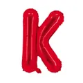 Ballon lettre K rouge métallisé pour décoration de fête et mariage élégante - Rouge K