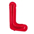 Ballon lettre L en aluminium rouge métallisé pour décoration de mariage - Rouge L