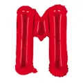 Ballon en aluminium lettre M rouge vif pour décoration de fête et mariage - Rouge M