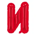 Ballon en aluminium lettre N rouge 16 pouces pour décoration de mariage et fête - Rouge N