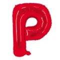Ballon en aluminium rouge en forme de lettre P pour décorations de fête et de mariage - Rouge P