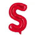 Ballon lettre S en aluminium rouge de 16 pouces pour décoration de mariage et fête - Rouge S
