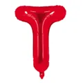 Ballon en aluminium lettre T rouge métallisé pour décoration de mariage et fête - Rouge T