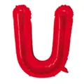 Ballon en aluminium rouge rose de 16 pouces en forme de lettre U pour décoration - Rouge U