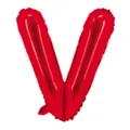 Ballon en aluminium rouge en forme de V avec fini métallique pour décoration de fête - Rouge V