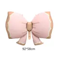 Matte pink bow aluminum foil balloon 92x58cm for birthday party decoration - Matte Bow / 92*58cm / Pink