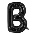 Ballon en aluminium noir métallique en forme de lettre B pour décoration de mariage - Noir B