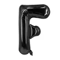 Ballon alphabet F noir en aluminium brillant pour décoration de fête et mariage - Noir F