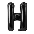 Ballon en aluminium noir brillant lettre H pour décorations de fête et événements - Noir H