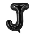 Ballon en aluminium noir brillant en forme de lettre J pour décors de mariages - Noir J