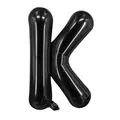 Ballon en aluminium noir brillant en forme de lettre K pour décor de fête et mariage - Noir Lavé King