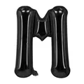 Ballon en aluminium noir brillant en forme de M pour décoration de fête - Noir M