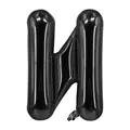 Ballon en aluminium en forme de lettre H noir pour décoration de mariage et fête - Noir N