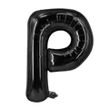 Ballon alphabet P de 16 pouces noir métallisé pour décoration de mariage et fête - Noir P