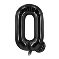 Ballon en aluminium noir brillant en forme de lettre Q avec finition miroir - Noir Q