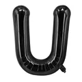 Ballon en aluminium noir de 16 pouces en forme de lettre U pour fête et mariage - Noir U