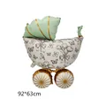 Ballon poussette mat avec motifs floraux pour décoration de fête 92x63cm - 92*63cm / Landau Vert Mat