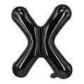 Ballon en aluminium lettre X noir brillant pour décoration de mariage et fête, 16 pouces - Noir X
